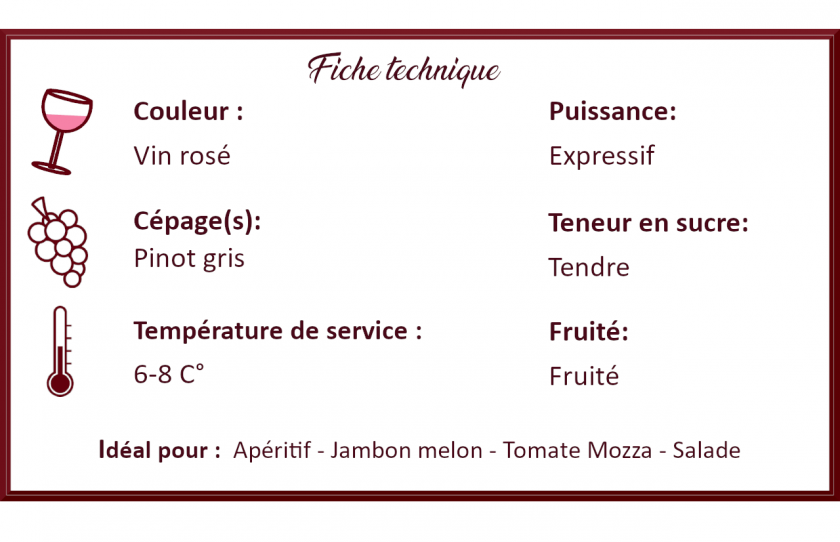 fiche rose pinot gris roseal arthur metz